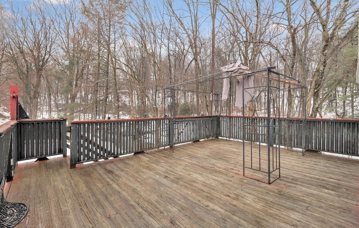 Deck after snow removal