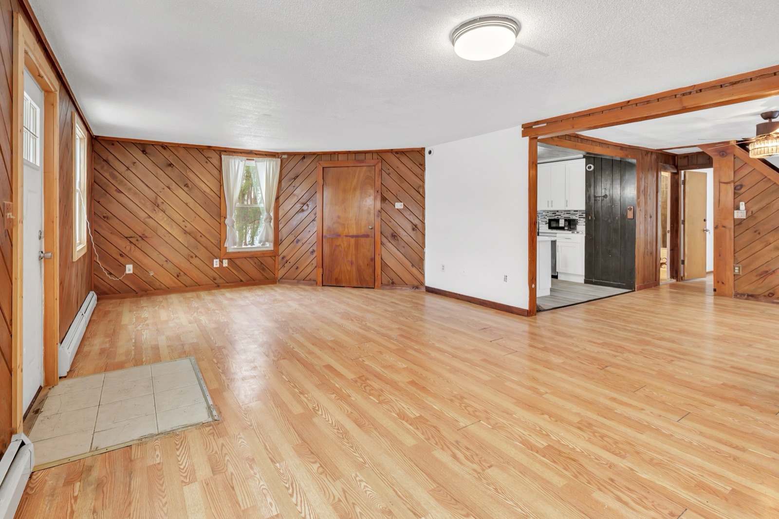 Empty Naugatuck CT living room before virtual staging