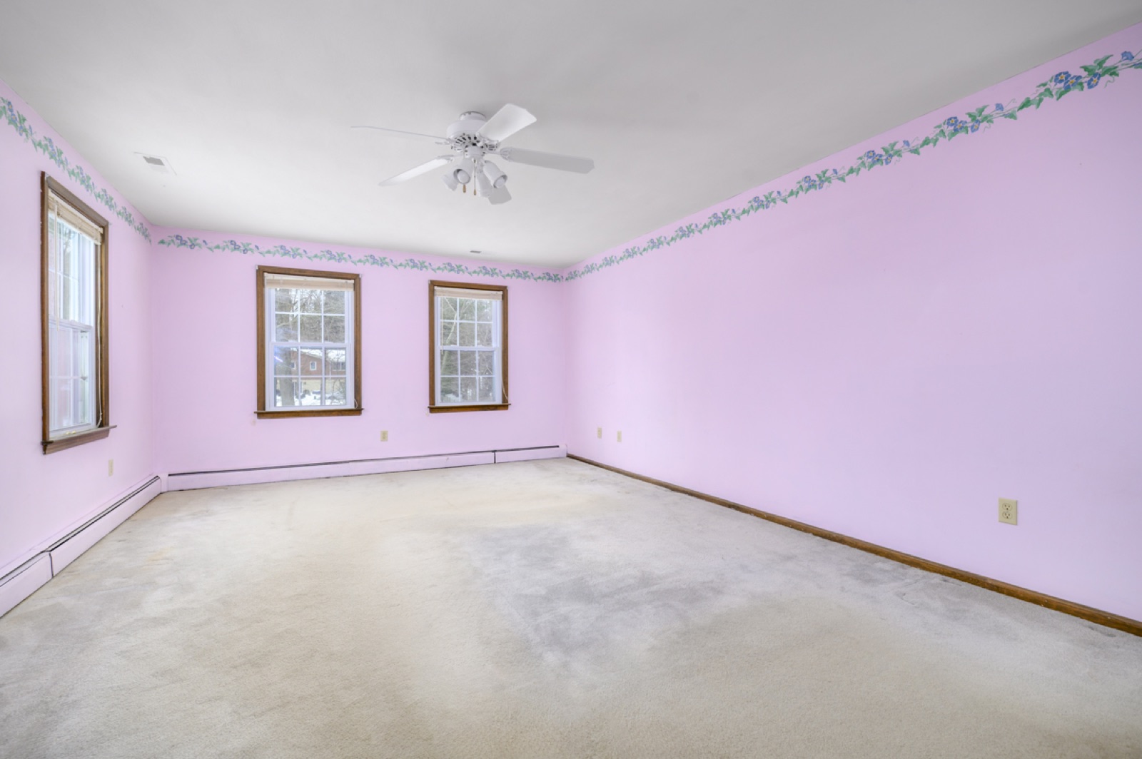 Empty Naugatuck CT primary bedroom before virtual staging