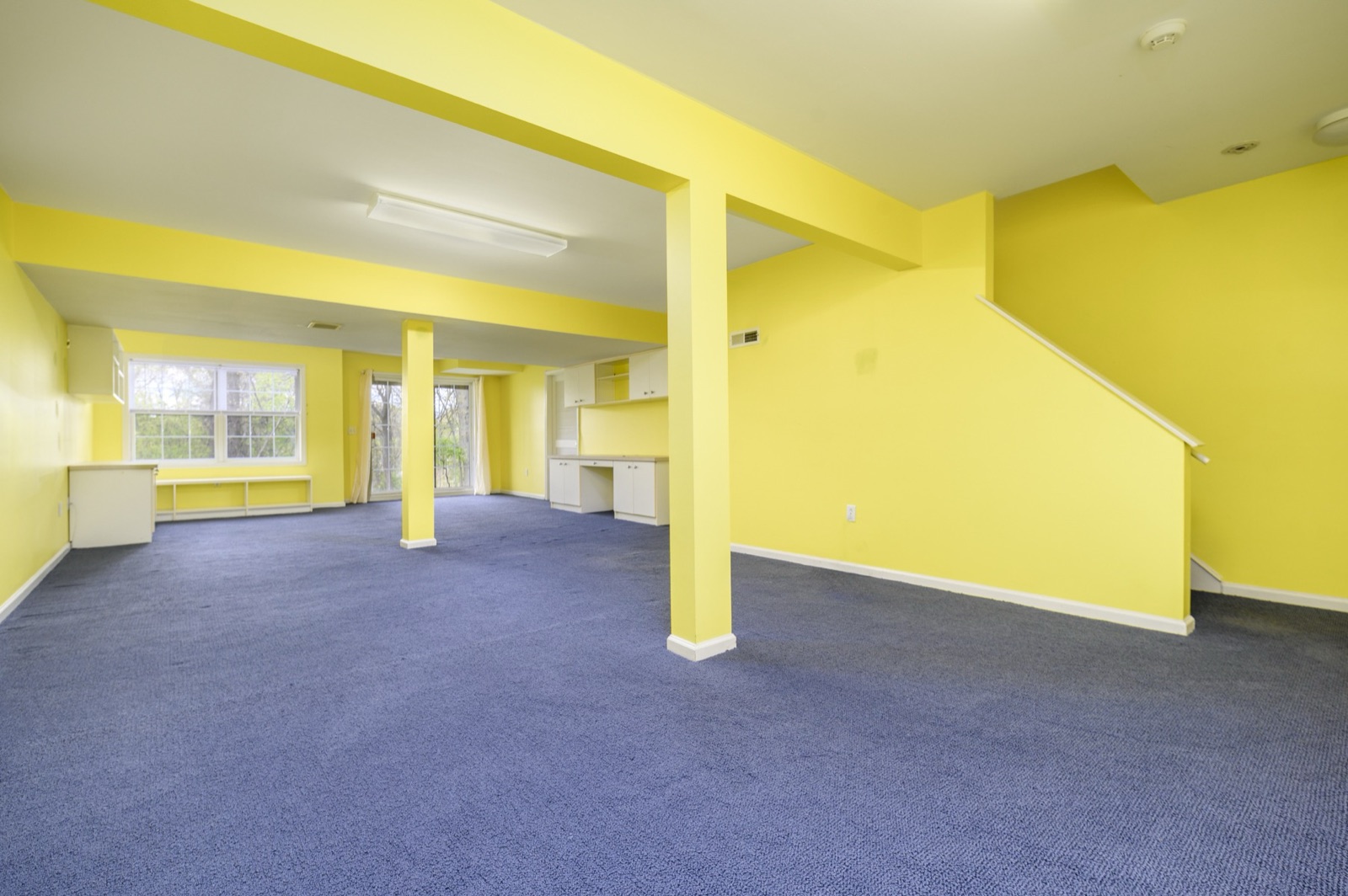 Empty Norwalk CT finished basement before virtual staging
